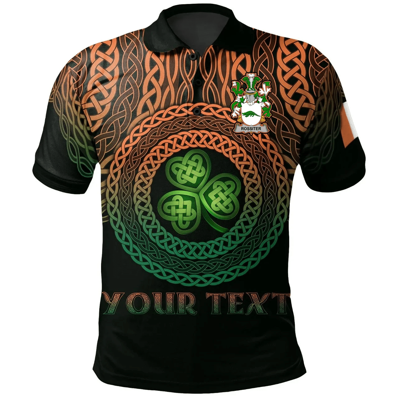 Ireland Polo Shirt - Rossiter Irish Family Crest Polo Shirt - Celtic Pride A7 Ireland Polo Shirt - Rossiter Irish Family Crest Polo Shirt - Celtic Pride A7
