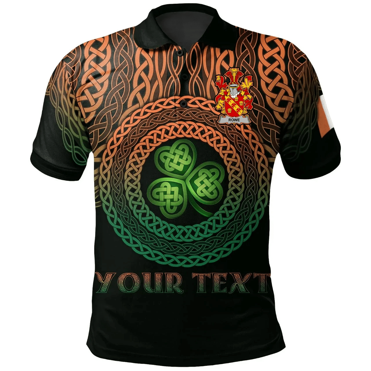 Ireland Polo Shirt - Rowe Irish Family Crest Polo Shirt - Celtic Pride A7 Ireland Polo Shirt - Rowe Irish Family Crest Polo Shirt - Celtic Pride A7