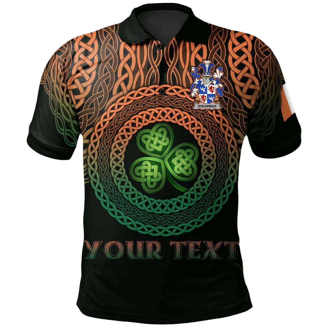 Ireland Polo Shirt - Shearman Irish Family Crest Polo Shirt - Celtic Pride A7 Ireland Polo Shirt - Shearman Irish Family Crest Polo Shirt - Celtic Pride A7