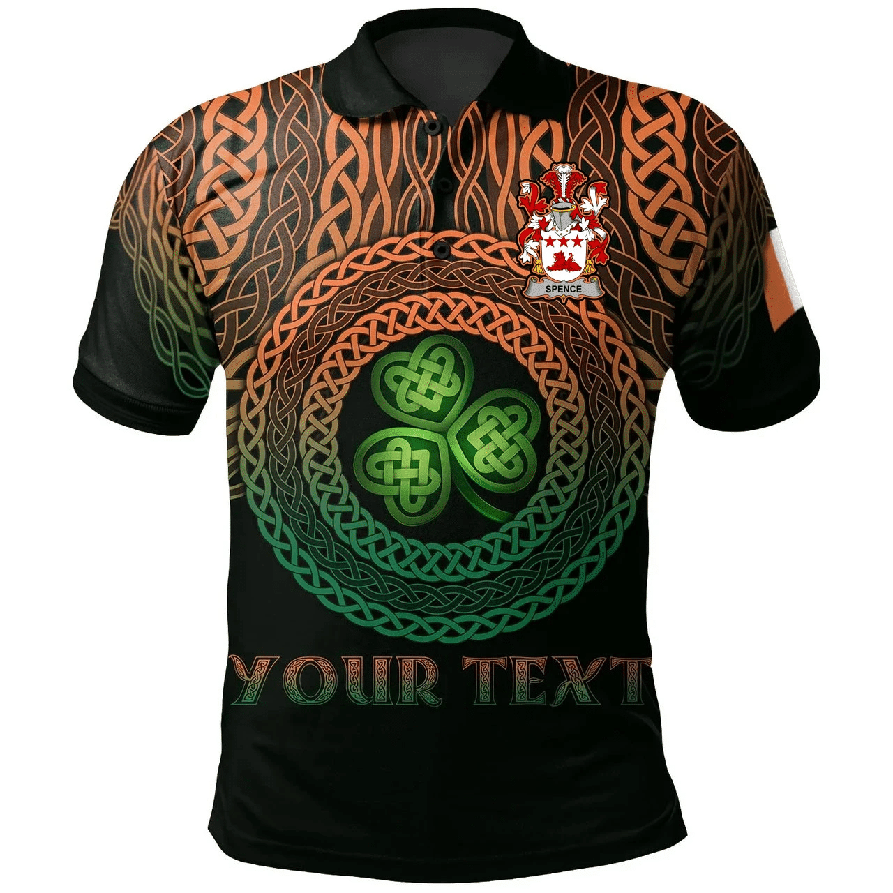 Ireland Polo Shirt - Spence Irish Family Crest Polo Shirt - Celtic Pride A7 Ireland Polo Shirt - Spence Irish Family Crest Polo Shirt - Celtic Pride A7