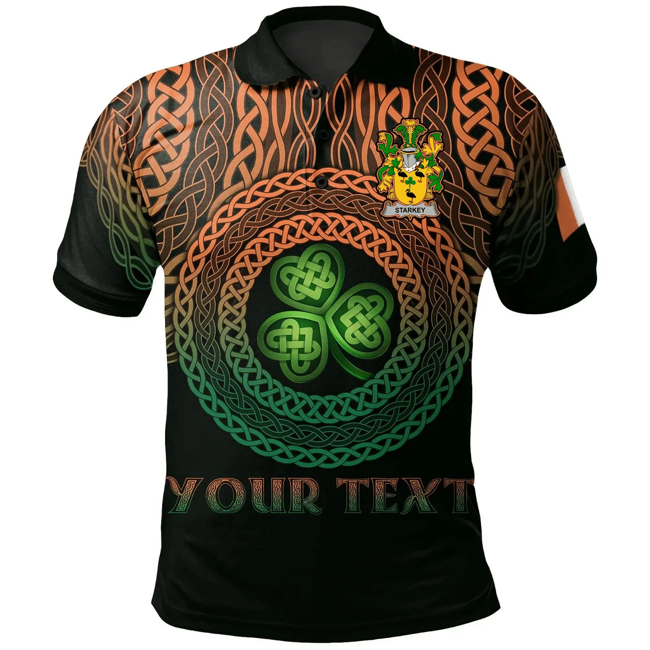 Ireland Polo Shirt - Starkey Irish Family Crest Polo Shirt - Celtic Pride A7 Ireland Polo Shirt - Starkey Irish Family Crest Polo Shirt - Celtic Pride A7