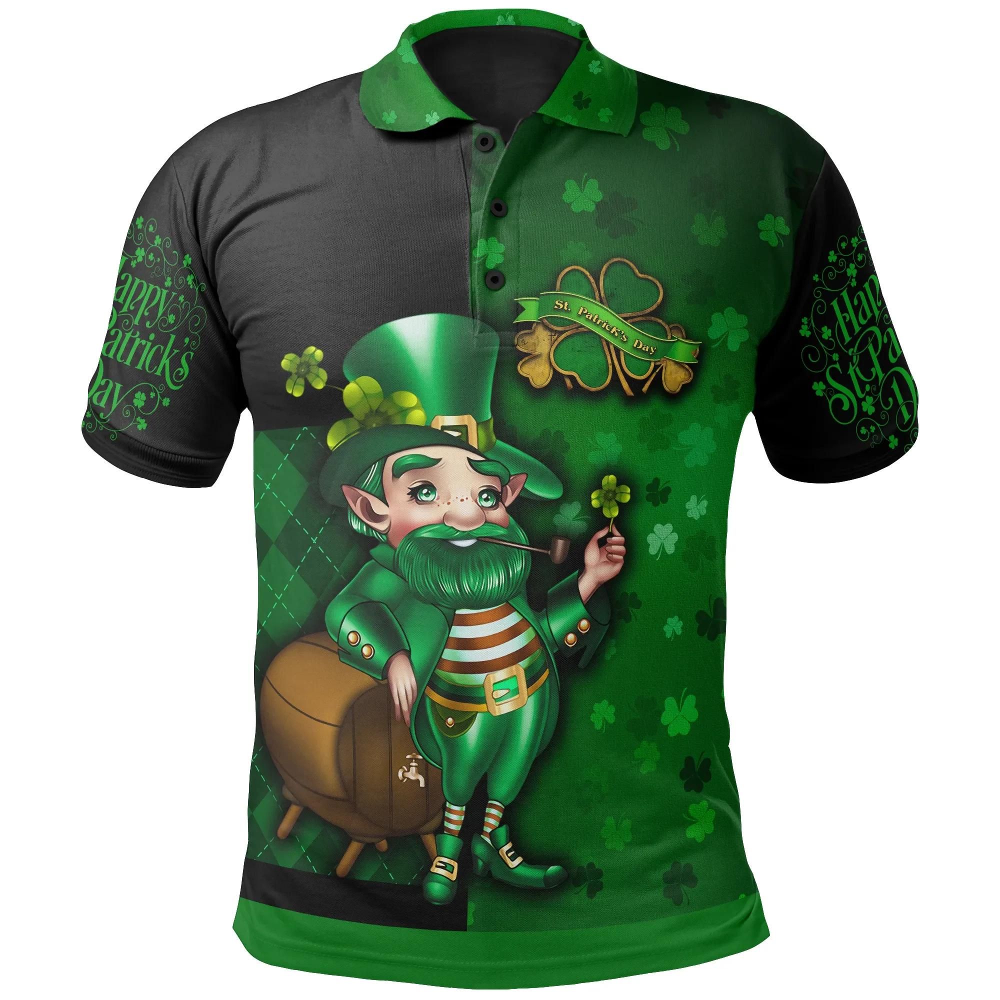Ireland Polo shirt - Leprechaun Happy St. Patrick Day - BN11 Ireland Polo shirt - Leprechaun Happy St. Patrick Day - BN11