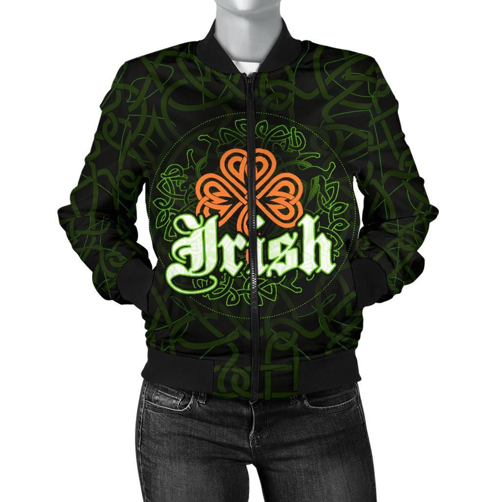 Ireland Women's Bomber Jacket - Celtic Samhain - BN11 Bomber Jacket Ireland Women's Bomber Jacket - Celtic Samhain - BN11 Bomber Jacket