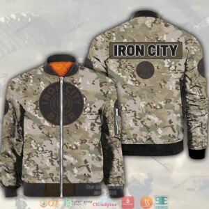 Iron City Beer Camouflage Bomber Jacket