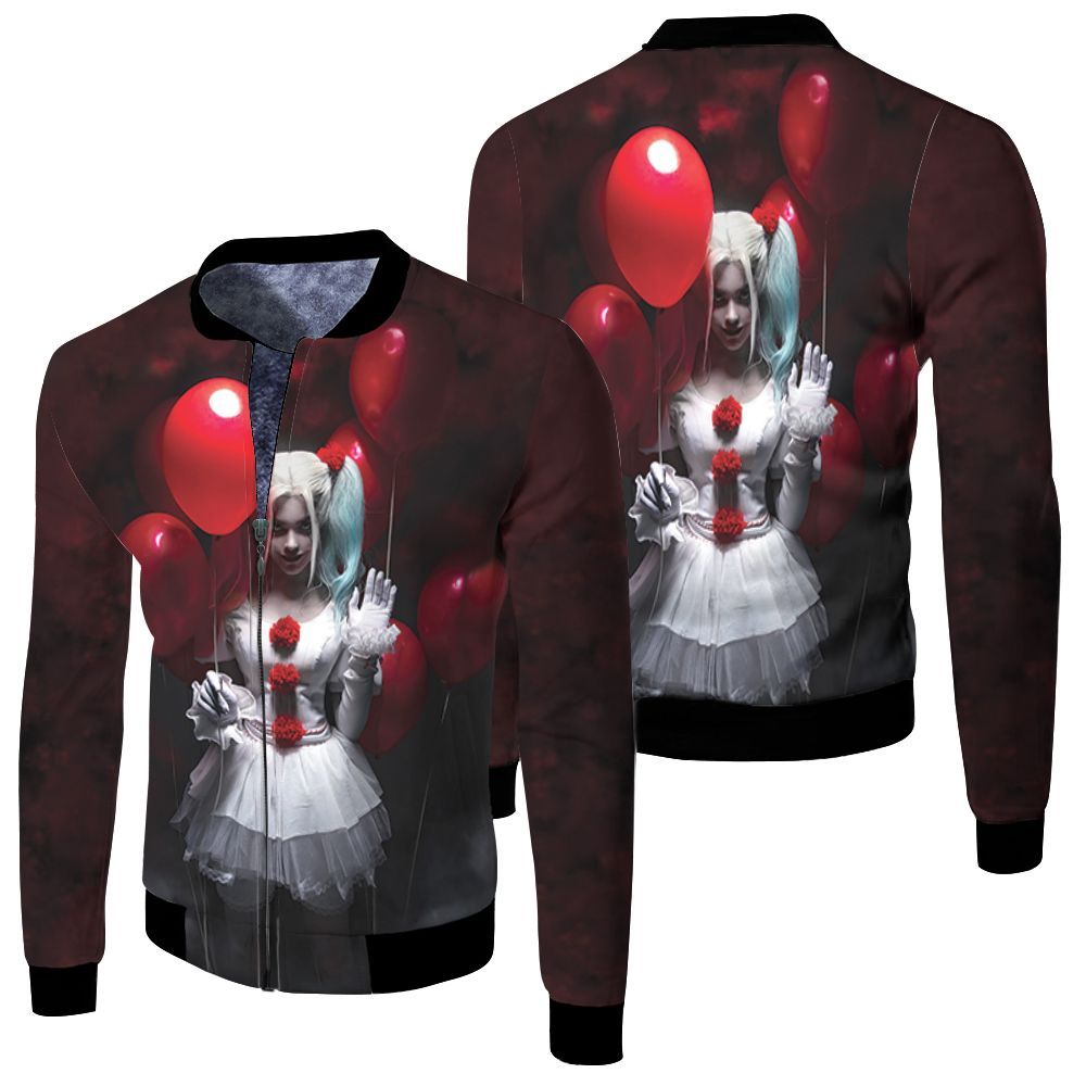 It Harley Quinn 3D Bomber Jacket It Harley Quinn 3D Bomber Jacket