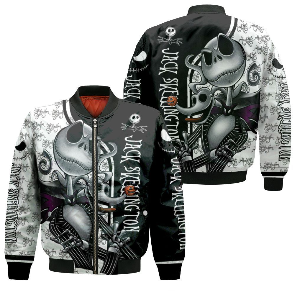 Jack Skellington And Zero Nightmare Before Christmas 3D Bomber Jacket Jack Skellington And Zero Nightmare Before Christmas 3D Bomber Jacket