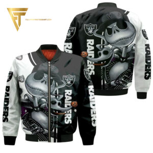 Jack Skellington Las Vegas Raiders Full Print Bomber Jacket