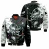 Jack Skellington Pattern Halloween Nightmare Before Christmas For Fan 3D T Shirt Hoodie Sweater Jersey Bomber Jacket Model 2663 Bomber Jacket