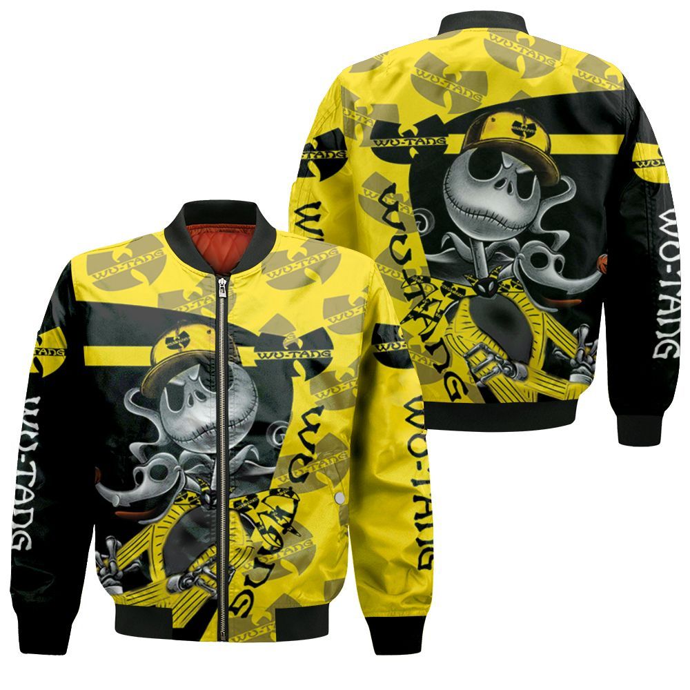 Jack Skellington Wu Tang Clan Halloween Hip Hop 3D Printed 3D Bomber Jacket Jack Skellington Wu Tang Clan Halloween Hip Hop 3D Printed 3D Bomber Jacket
