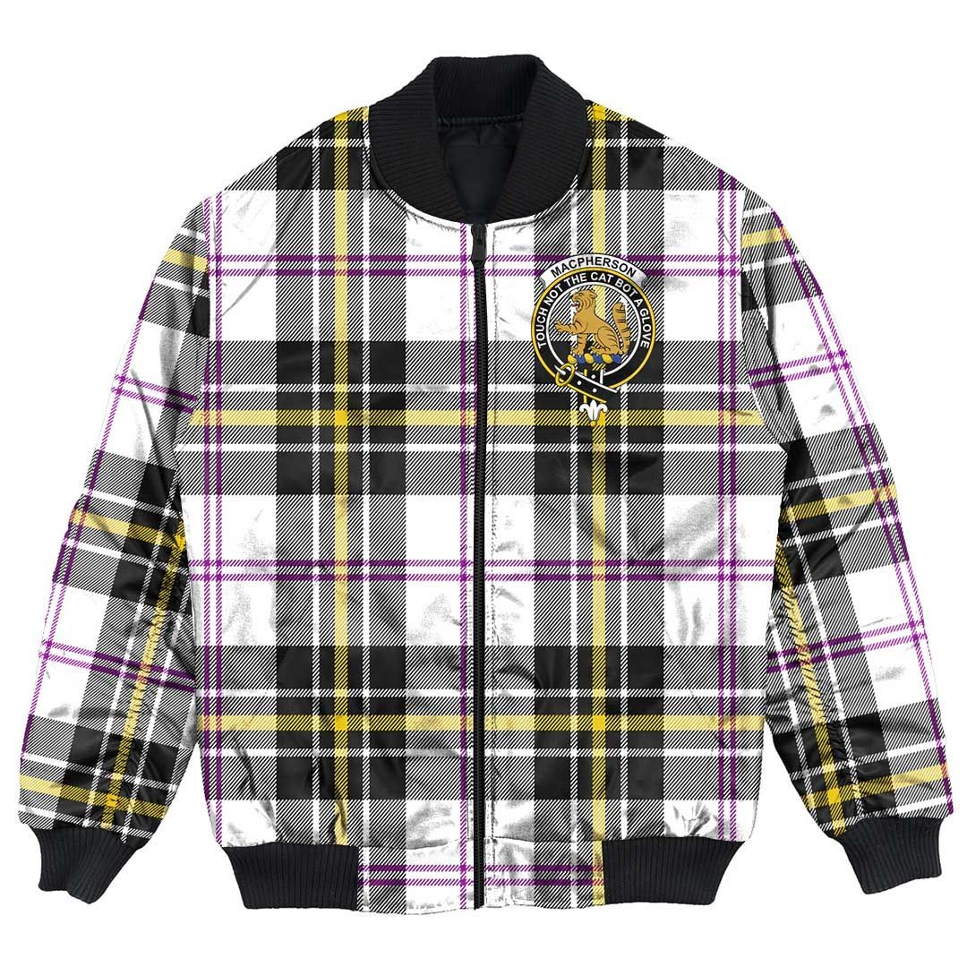 Jacket - MacPherson Dress Modern Clan Tartan Crest Bomber Jacket A7 Bomber Jacket Jacket - MacPherson Dress Modern Clan Tartan Crest Bomber Jacket A7 Bomber Jacket