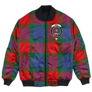 Jacket - Mar Clan Tartan Crest Bomber Jacket A7
