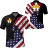 Jagemann USA Polo Shirt - Special Grunge Flag - American Family Crest A7