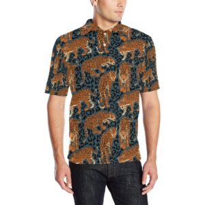 Jaguar Pattern Print Design 04 Men Polo Shirt