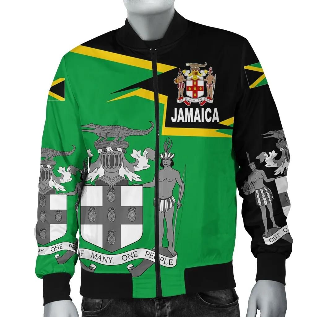 Jamaica Bomber Jacket Coat Of Arms - Style A27 Bomber Jacket Jamaica Bomber Jacket Coat Of Arms - Style A27 Bomber Jacket