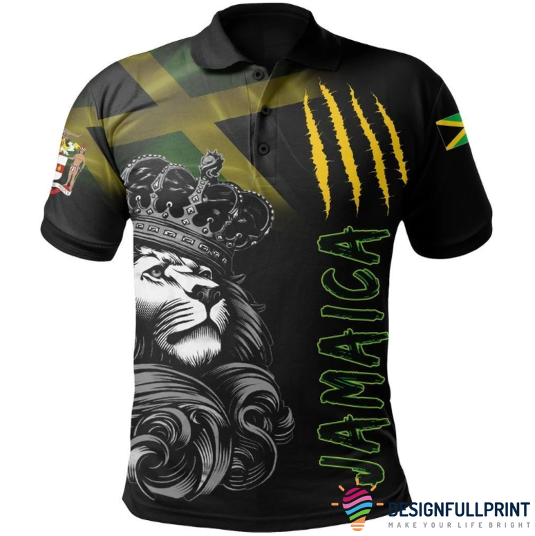 Jamaica Pride Lion King Polo Shirt Nhd Jamaica Pride Lion King Polo Shirt Nhd