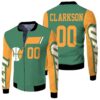 Jazz Jordan Clarkson 2020-21 Earned Edition Green Jersey Inspired Bomber Jacket