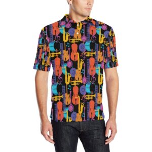 Jazz Pattern Print Design 03 Men Polo Shirt
