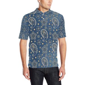Jean Paisley Pattern Print Design 01 Men Polo Shirt