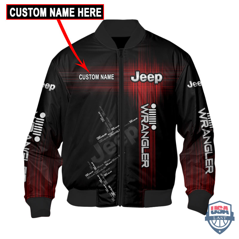 Jeep Wrangler Flash Custom Name Bomber Jacket Jeep Wrangler Flash Custom Name Bomber Jacket