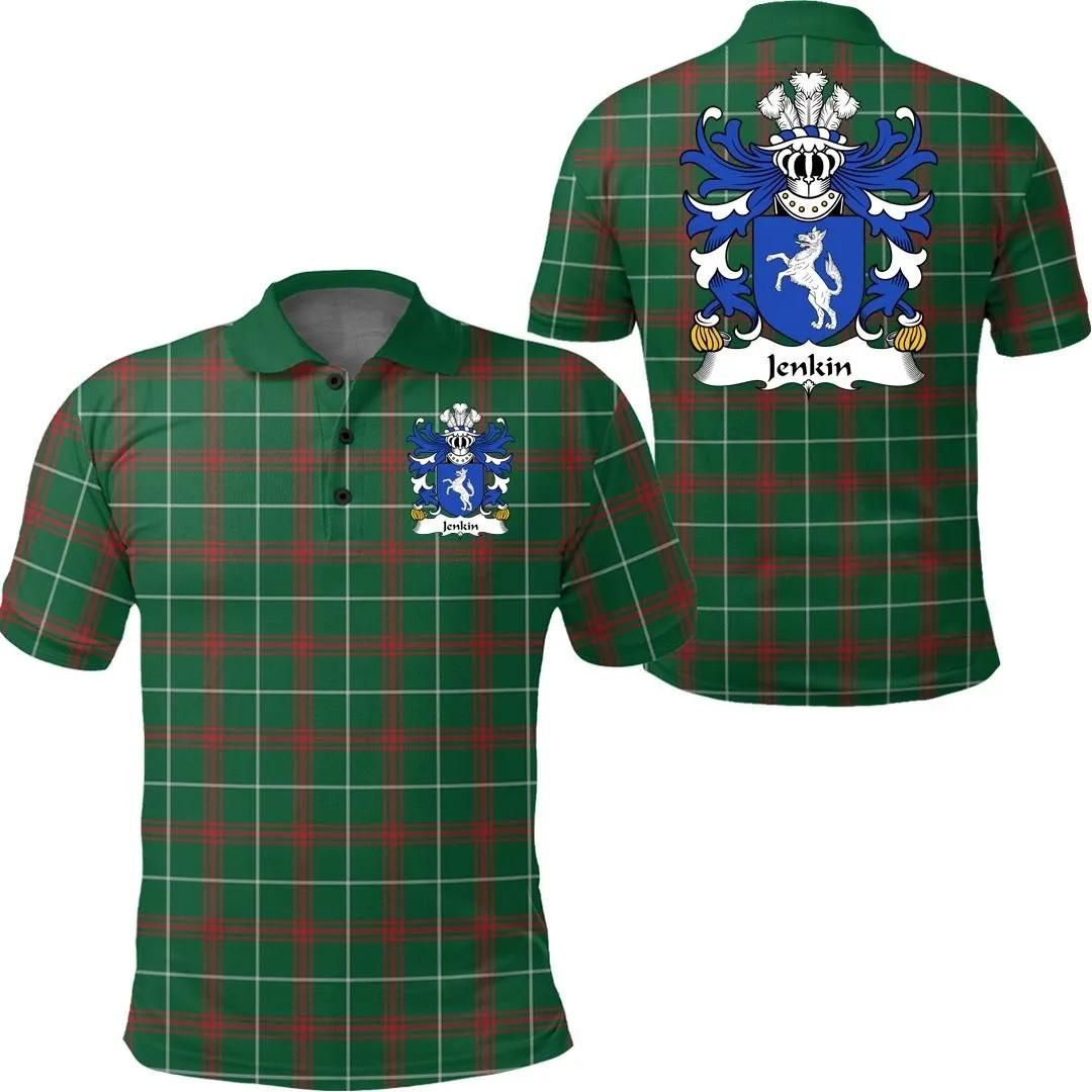 Jenkin (AP RHYS AP GRUFFUDD) Wales Polo Shirt - Welsh National Tartan A7 Jenkin (AP RHYS AP GRUFFUDD) Wales Polo Shirt - Welsh National Tartan A7