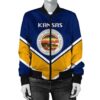 Jersey Coat Of Arms Women Bomber Jacket Lucian Style JW5 Bomber Jacket