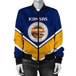Jersey Coat Of Arms Women Bomber Jacket Lucian Style JW5 Bomber Jacket