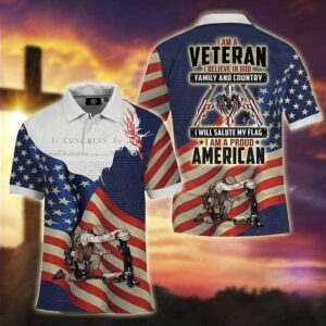 Jesus Christ And The American Veteran Polo Shirt
