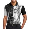 Jesus Christ Lion Contrast Polo Shirt
