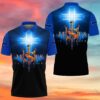 Jesus Is My Savior Blue Cross Polo Shirt