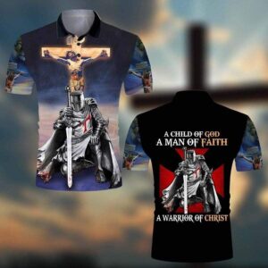 Jesus Knight Templar Child Of God Polo Shirt