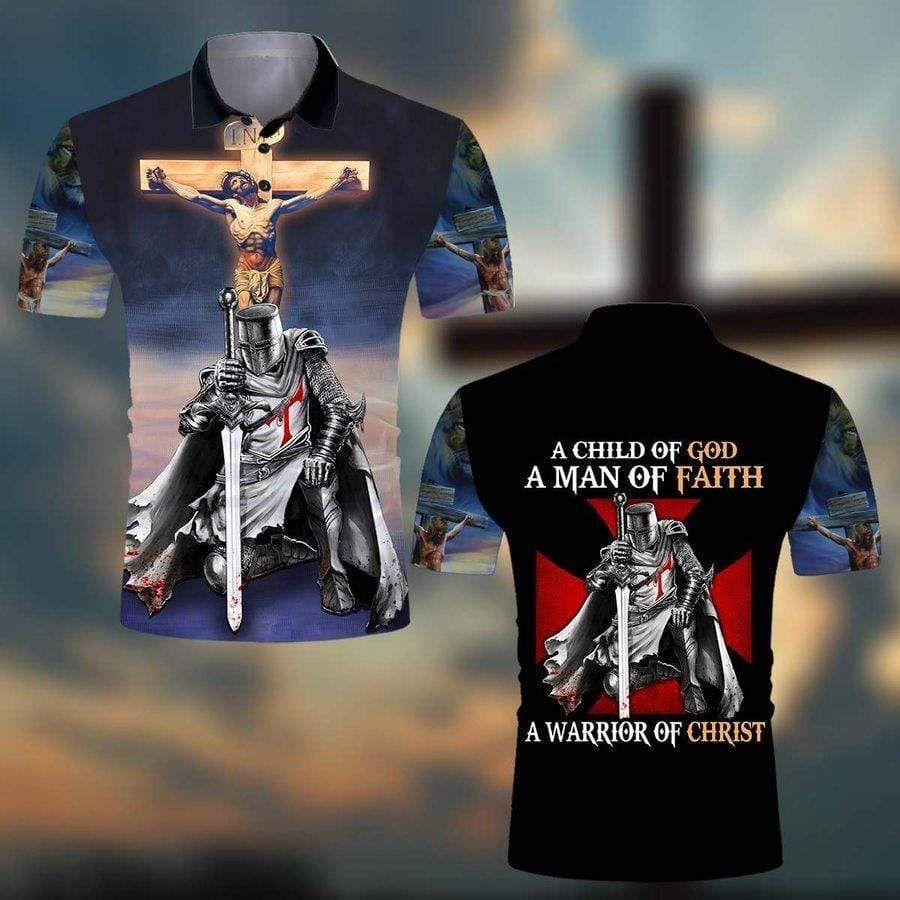 Jesus Knight Templar Child Of God Polo Shirt Jesus Knight Templar Child Of God Polo Shirt
