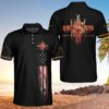Jesus Saved My Life American Flag Polo Shirt #H