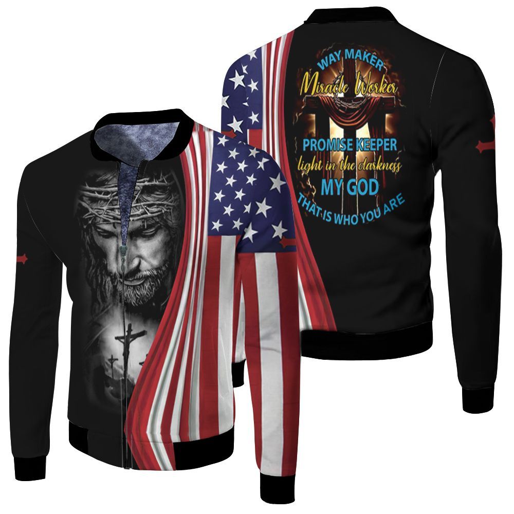 Jesus Way Maker Miracle Worker My God That Is Who You Are 3D Bomber Jacket Jesus Way Maker Miracle Worker My God That Is Who You Are 3D Bomber Jacket