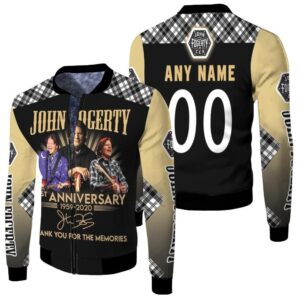 John Fogerty 61th Anniversary 1959 2020 Thank You For The Memories 3D Designed Allover Gift With Custom Name Number For John Fogerty Fans Bomber Jacket