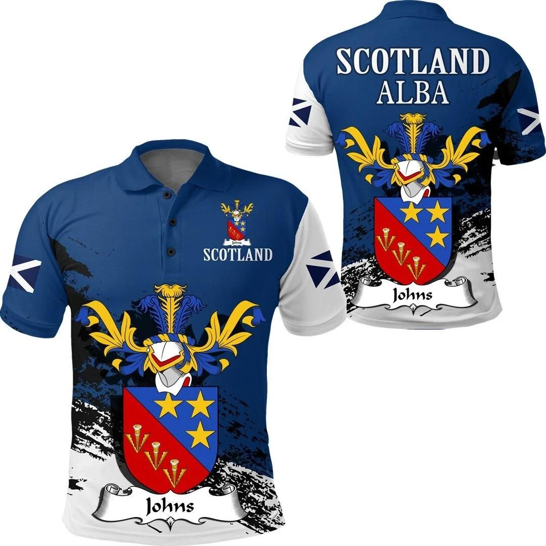 Johns Scottish Family Crest Scotland Special Polo Shirt - Golf Shirt A7 Johns Scottish Family Crest Scotland Special Polo Shirt - Golf Shirt A7