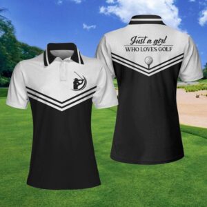 Just A Girl Who Loves Golf Short Sleeve Polo Shirt For Women #Dh