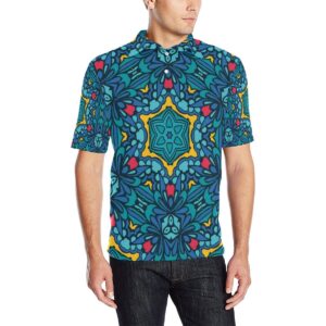 Kaleidoscope Pattern Print Design 04 Men Polo Shirt