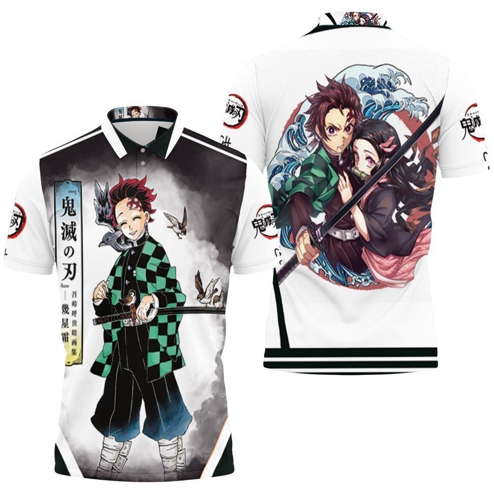 Kamado Tanjiro Anime Kimetsu No Yaiba Polo shirt Kamado Tanjiro Anime Kimetsu No Yaiba Polo shirt