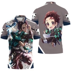 Kamado Tanjiro Kimetsu On Yaiba Fighting Polo Shirt