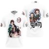 Kamado tanjiro hug kamado nezuko anime kimetsu no yaiba Polo shirt