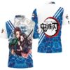 Kamado tanjiro kamado nezuko grow up edition kimetsu no yaiba Blue Polo shirt