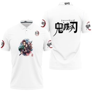 Kamado tanjiro kamado nezuko grow up edition kimetsu no yaiba White Polo shirt