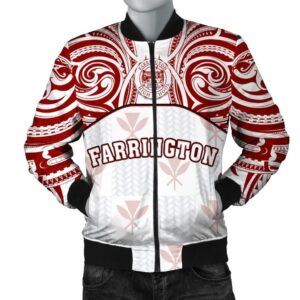 Kanaka Farrington High School Men's Bomber Jacket bDemodern Style AH JH Bomber Jacket