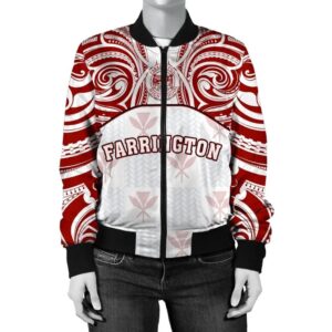 Kanaka Farrington High School Women's Bomber Jacket bDemodern Style AH JH Bomber Jacket