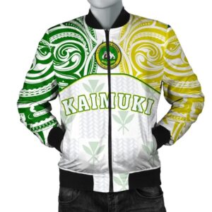 Kanaka Kaimuki High School Men's Bomber Jacket bDemodern Style AH JH Bomber Jacket