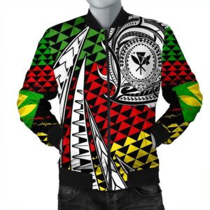 Kanaka Maoli Bomber Jacket Kakau Pattern Pohic Style J1 Bomber Jacket