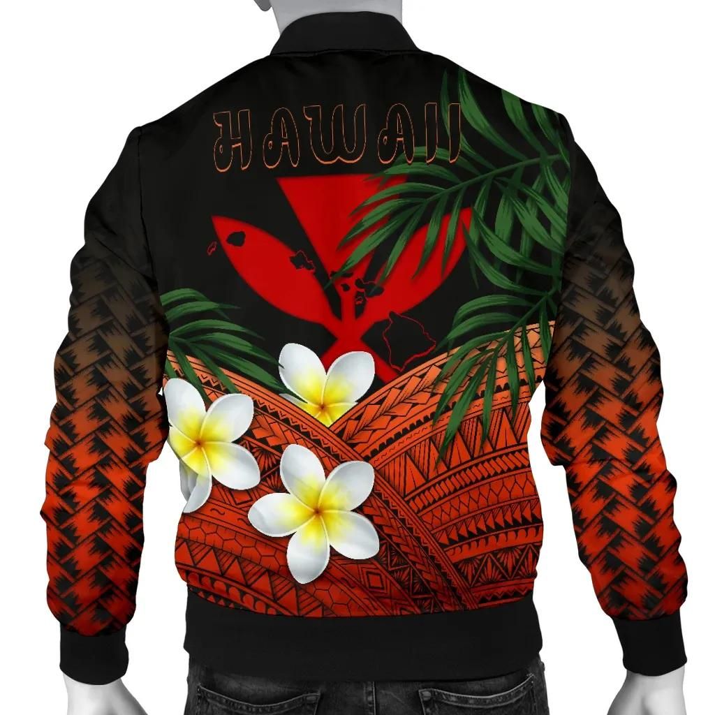 Polynesian Plumeria Banana Leaves Red A02 Bomber Jacket Polynesian Plumeria Banana Leaves Red A02 Bomber Jacket