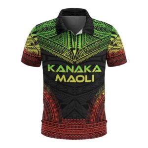 Kanaka Maoli Polo Shirt - Polynesian Chief Reggae Version - BN10
