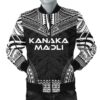 Kanaka Maoli Polynesian Chief Men's Bomber Jacket - Black Version - Bn10 Bomber Jacket
