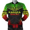 Kanaka Maoli Polynesian Chief Men's Bomber Jacket - Reggae Version - Bn10 Bomber Jacket